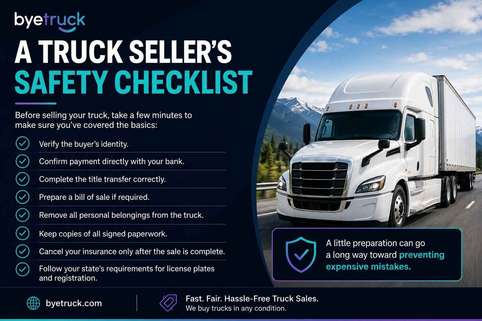 Truck Seller's Safety Checklist